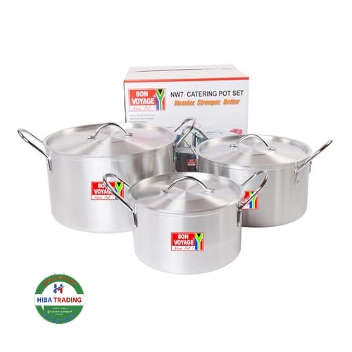 Heavy Duty Catering Pots Set 6pc Commercial Cookware