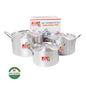Heavy Duty Catering Pots Set 6pc Commercial Cookware