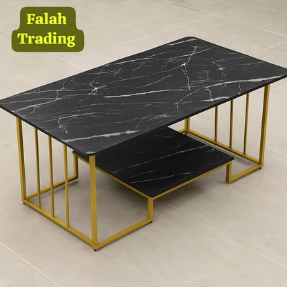 Modern Glass Top Coffee Table With Solid Wood Storage