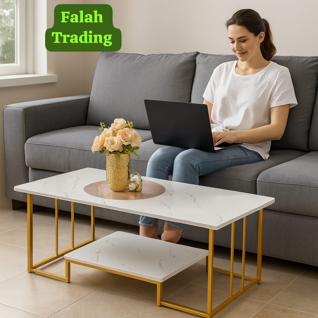 Modern Glass Top Coffee Table With Solid Wood Storage