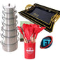 Aluminum Pots Combo 7 Piece Pot Set 3 Tray 12 Utensil Set