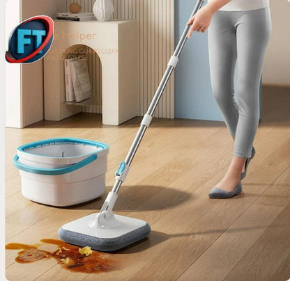 Rotating Mop With Bucket For Easy Deep Floor Cleaning
