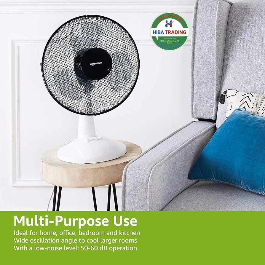 Table Desk Fan 40 Watts 20 Inch With 3 Speed Oscillation