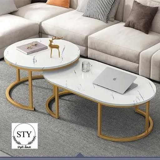 Two Piece Coffee Table Set With Modern Farmhouse Style