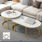 Two Piece Coffee Table Set With Modern Farmhouse Style