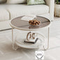Two Tier Coffee Table With Modern Wood Storage Shelf