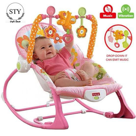 Baby Bouncer 2 In 1 Soft Seat With Hanging Playful Toys