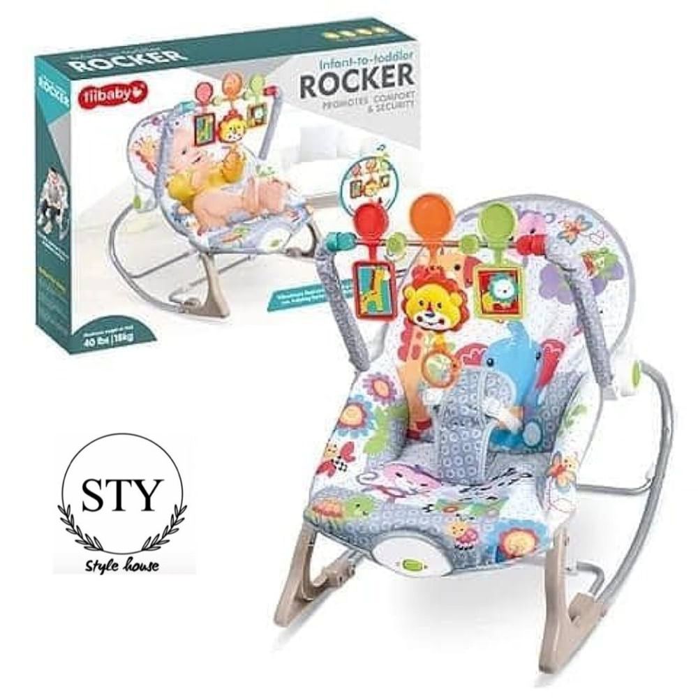 Baby Bouncer 2 In 1 Soft Seat With Hanging Playful Toys