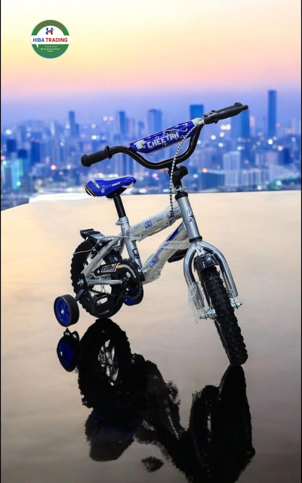 Cheetah Themed Bicycle For Kids With Training Wheels