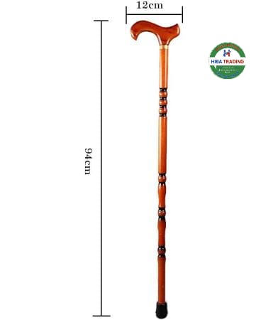 Solid Wood Walking Cane Crutch Aid for Mobility and Support