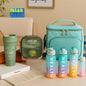 Lunch Box Set With 4 Bottles And Insulated Lunch Bag