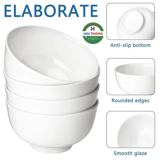 White Bowls 10 Piece Dinnerware Set For Everyday Use