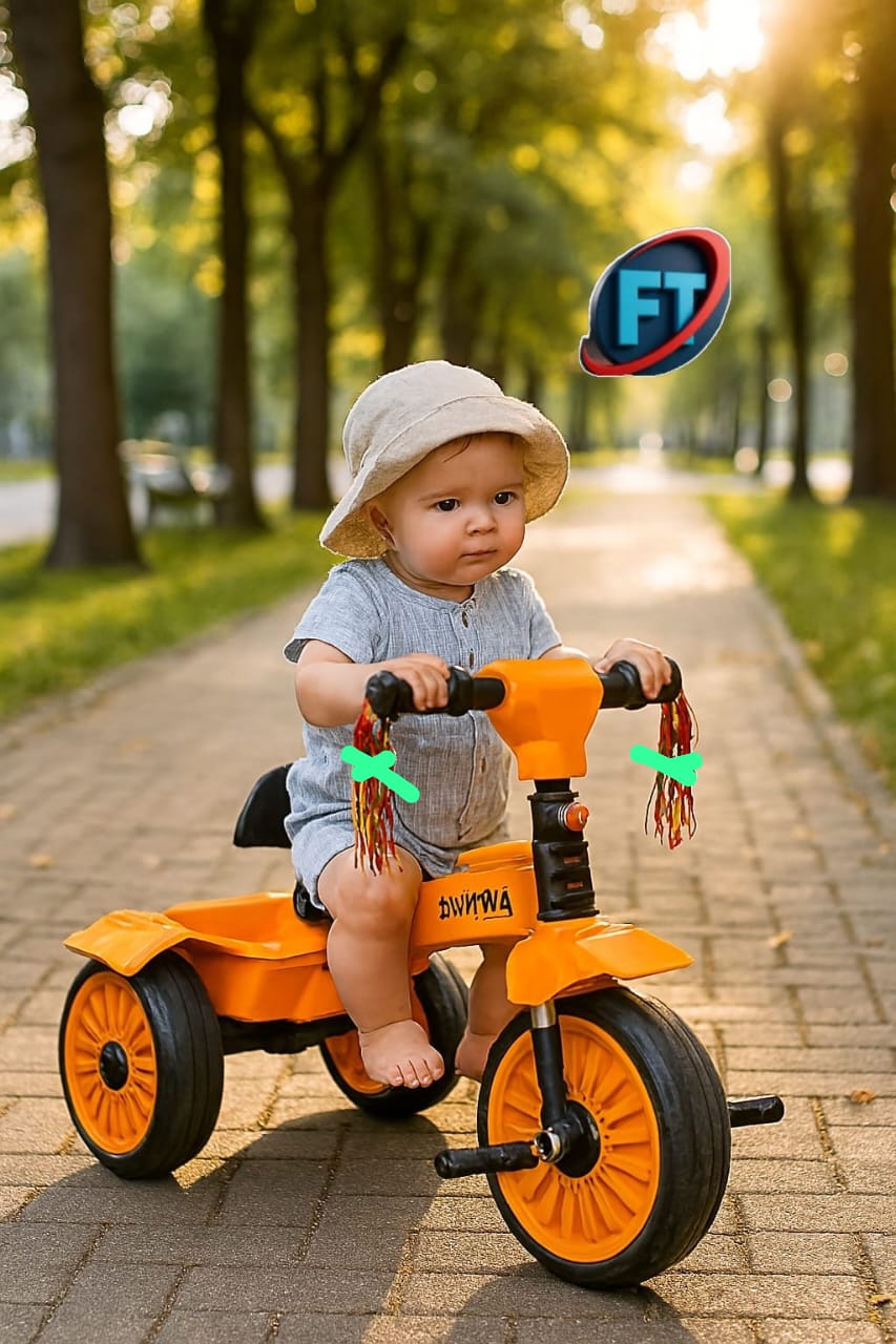 Toddler Tricycle With Safety Wheels For Little Riders
