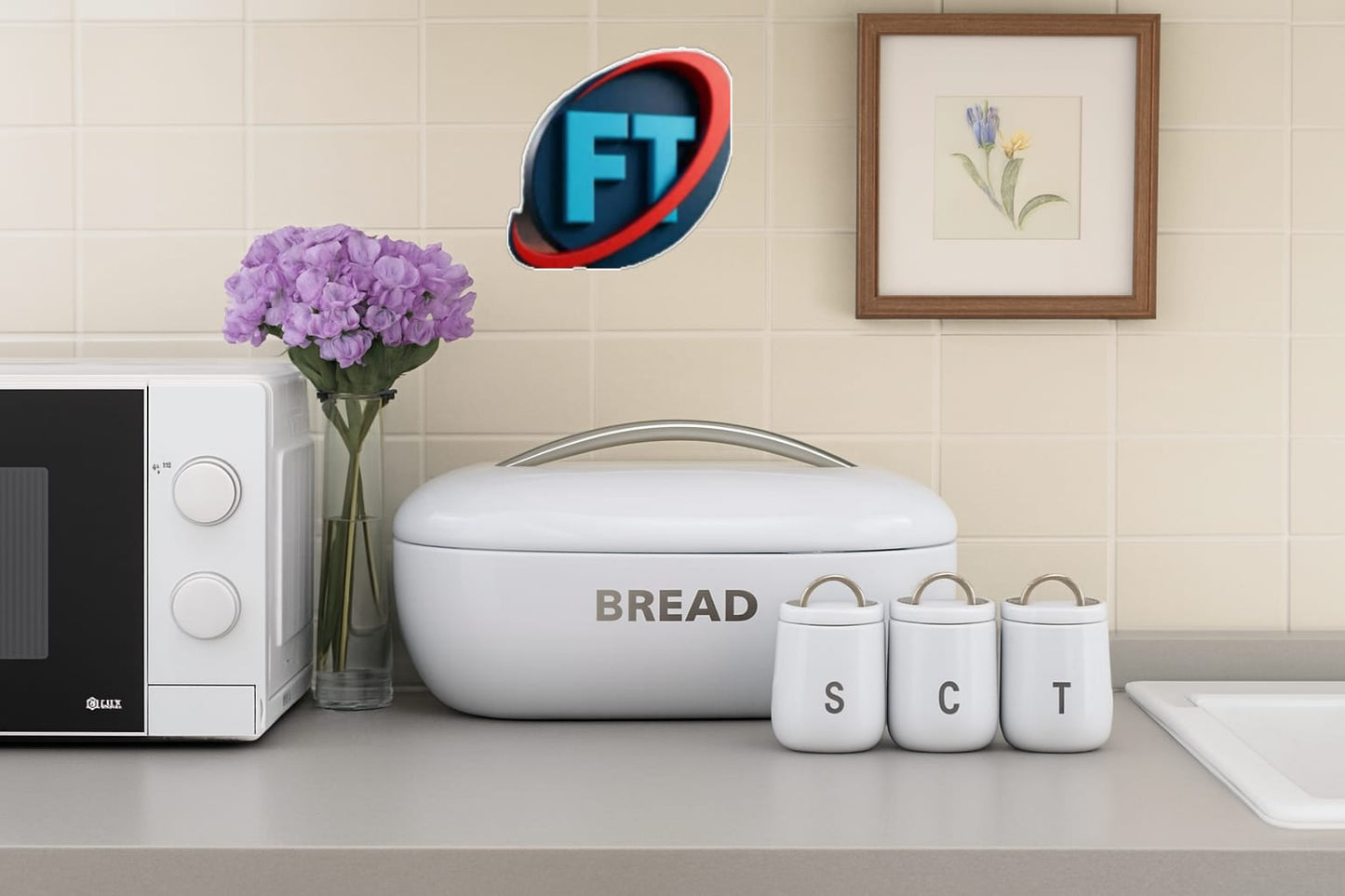 Canister Set And Bread Bin Kitchen Storage Canisters