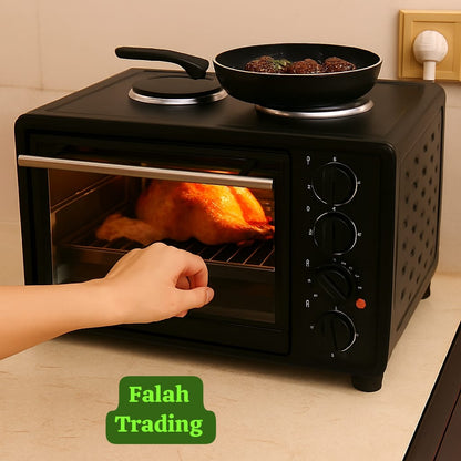 IStar ST 2 Plate With Oven 3300W Compact 32L Dual Hotplates