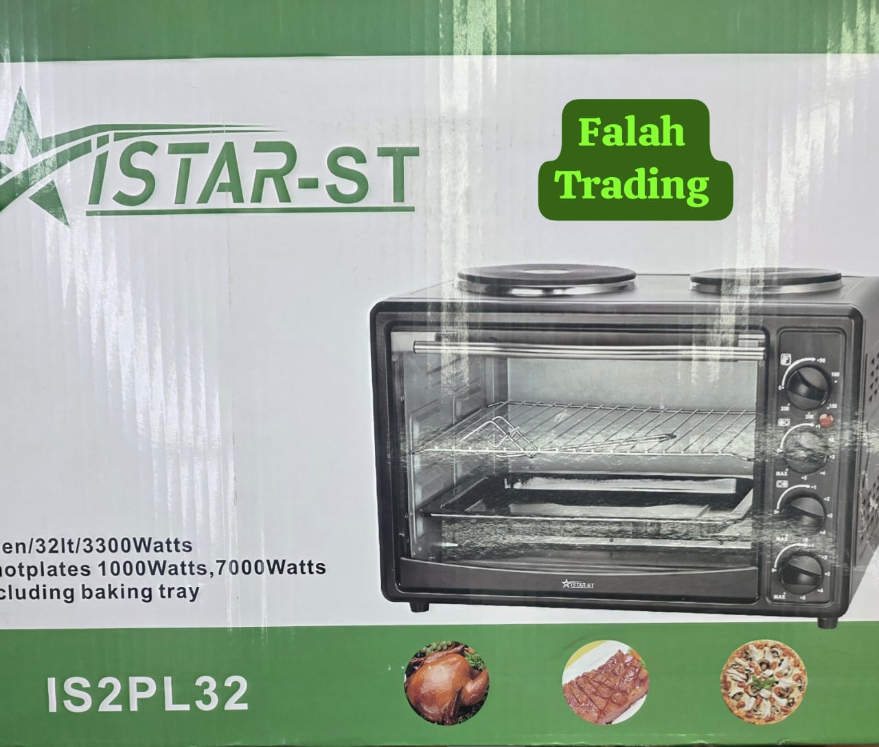 IStar ST 2 Plate With Oven 3300W Compact 32L Dual Hotplates