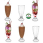 Six Piece Milk Shake Glasses Set 360ml Capacity For Parties