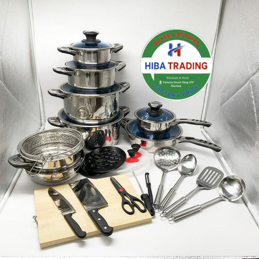 Dolphin 21 Piece Stainless Steel Cookware Pot Set Kitchen
