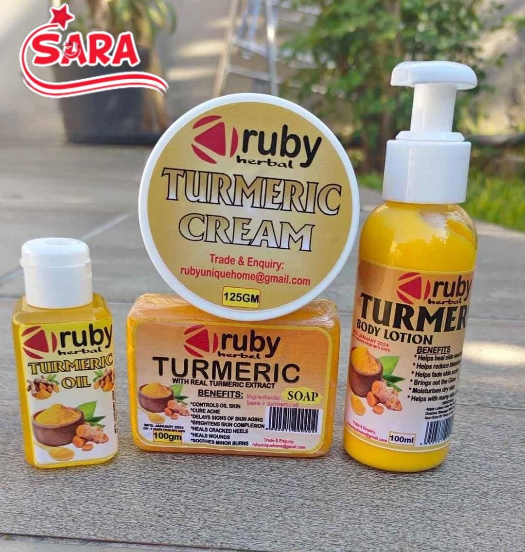 Turmeric Beauty Bundle Oil Body Cream Soap Lotion Set