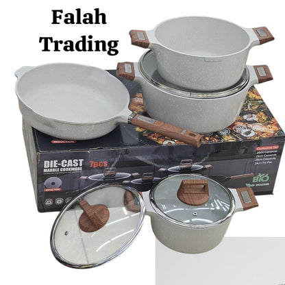 Layoni Pots 7 Piece Nonstick Die Cast Cookware Set