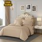 5 Piece King Size Comforter Set With Euro Shams And Cushion