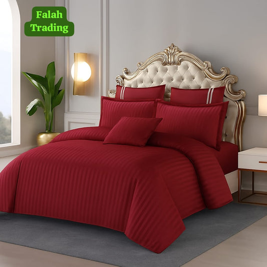 5 Piece King Size Comforter Set With Euro Shams And Cushion