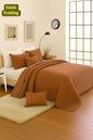 King And Queen 5 Piece Bedding Set With Quilt And Cushions