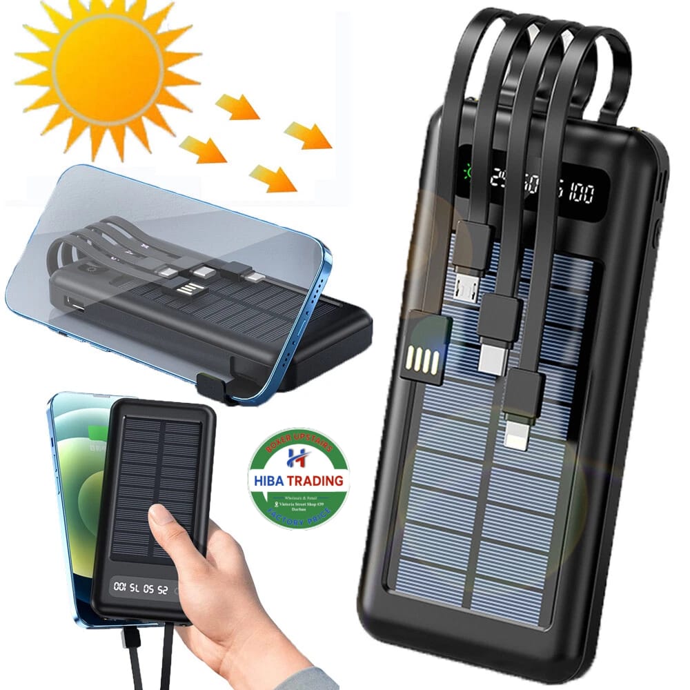 Solar Power Bank 4 in 1 Fast Charger 10000mAh High Capacity