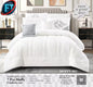 7 Piece Super King Comforter Set with Pillow Shams Deluxe