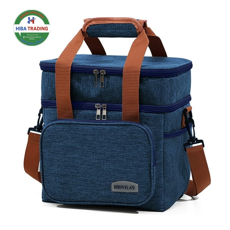 Dual Layer Insulated Lunch Bags Set For Fresh Meals