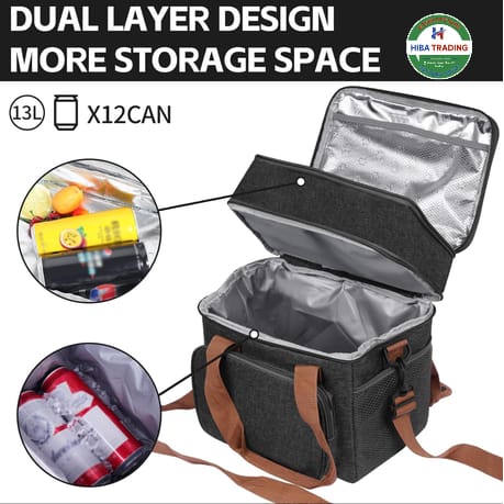 Dual Layer Insulated Lunch Bags Set For Fresh Meals