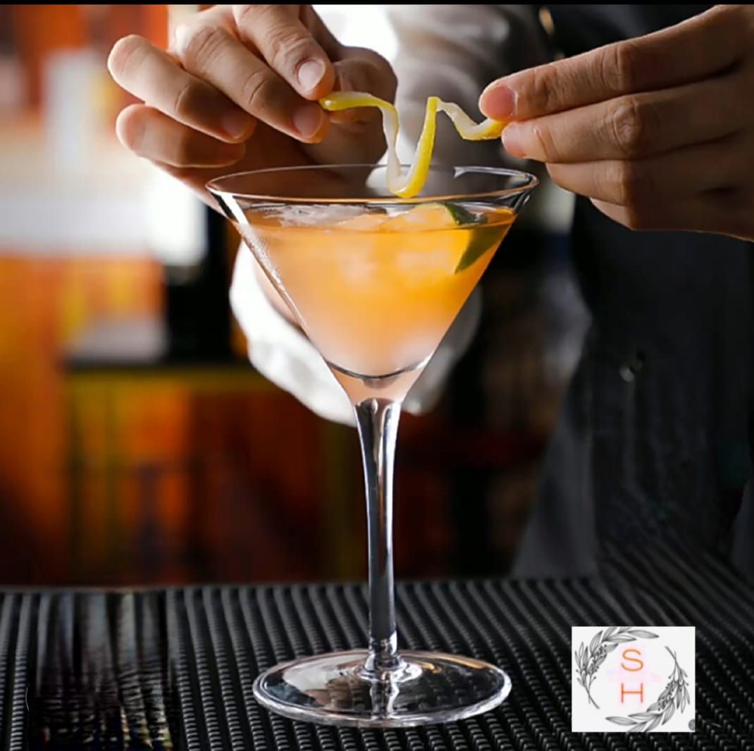 Six Piece V Shaped Martini Glasses Set For Entertaining