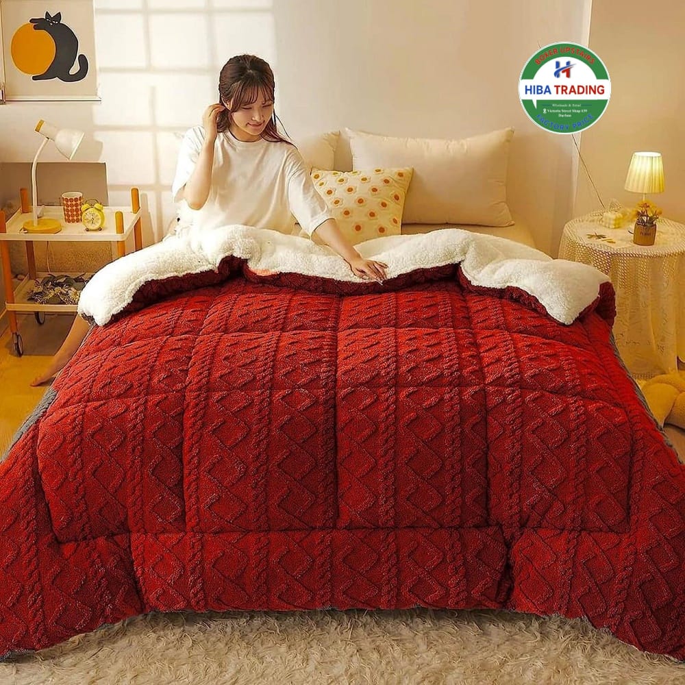 Winter Fleece Blanket 5 Piece Double Sided With Pillow Cases