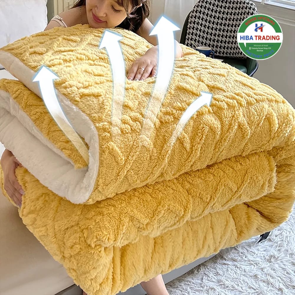 Winter Fleece Blanket 5 Piece Double Sided With Pillow Cases