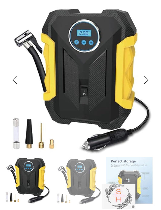 Portable Car Tyre Inflator With Digital Pressure Gauge