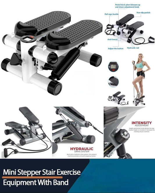 Mini Stepper Exercise Equipment With Band For Home Fitness