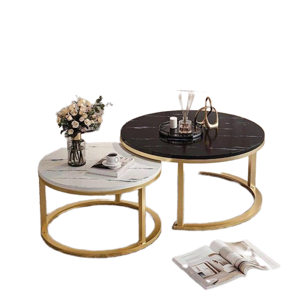 Two Piece Coffee Table Set 70 By 70 Cm Square Living Room