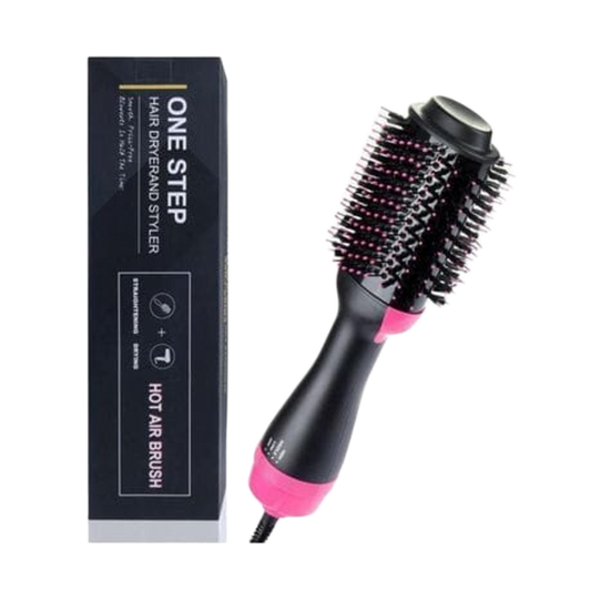 Pink Hairstyler Hair Dryer Styler Lightweight Portable