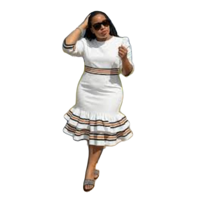 Traditional African Dress With Colorful Patterns For Events