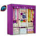 Portable Wardrobe With Adjustable Closets For Storage