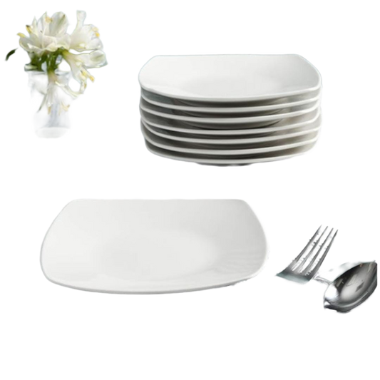 10 Piece White Dinner Plates Set For Everyday Dining