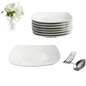 10 Piece White Dinner Plates Set For Everyday Dining