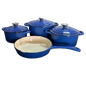 7 Piece Cast Iron Pots Set With Lids And Frying Pan